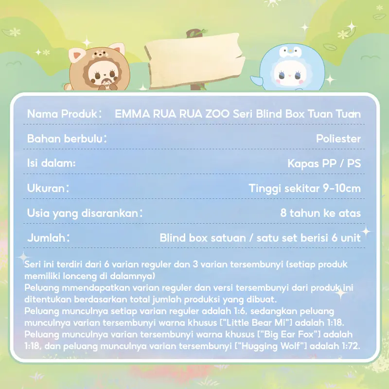OHSOME EMMA RuaRuaZoo Tuan Tuan Series Plush Blind Box - Image 6
