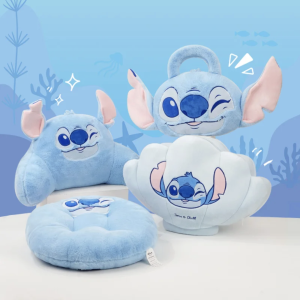 OHSOME x Disney】- Disney Stitch Beach Dream Series Back Cushion & Blanket Bantal Punggung dan Selimut Serbaguna Karakter Disney