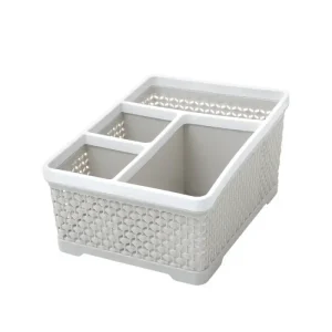 OHSOME - Solo Corner Storage Basket Rak Penyimpanan Plastik 4 Sekat